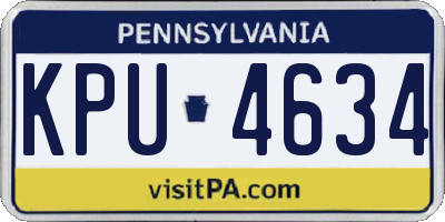 PA license plate KPU4634
