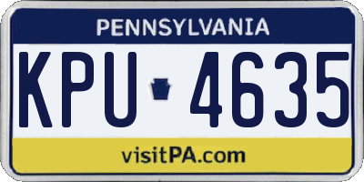PA license plate KPU4635