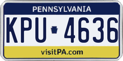 PA license plate KPU4636
