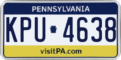 PA license plate KPU4638