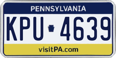 PA license plate KPU4639