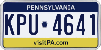 PA license plate KPU4641