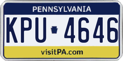PA license plate KPU4646