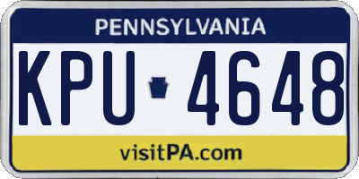 PA license plate KPU4648