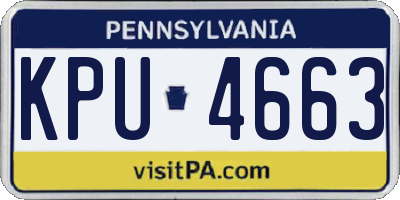 PA license plate KPU4663