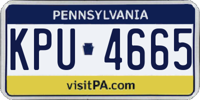 PA license plate KPU4665