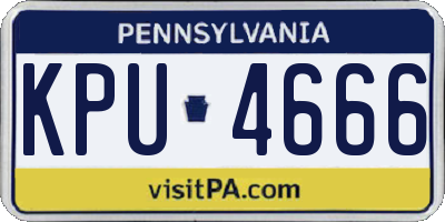 PA license plate KPU4666