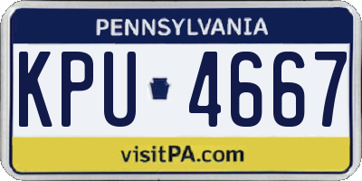PA license plate KPU4667