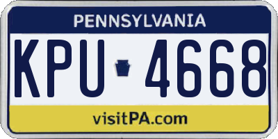 PA license plate KPU4668