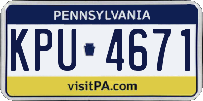 PA license plate KPU4671