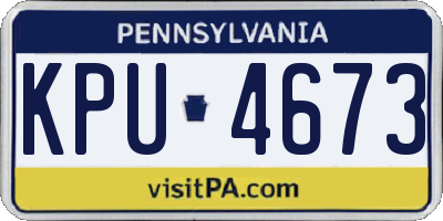PA license plate KPU4673