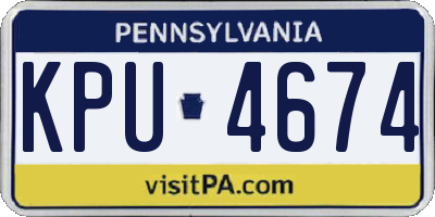 PA license plate KPU4674