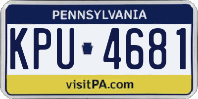 PA license plate KPU4681