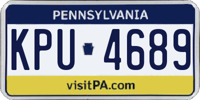 PA license plate KPU4689