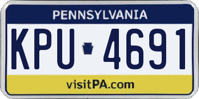 PA license plate KPU4691