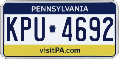 PA license plate KPU4692