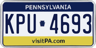 PA license plate KPU4693