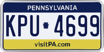 PA license plate KPU4699