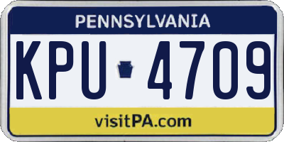 PA license plate KPU4709