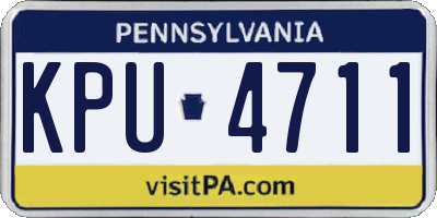 PA license plate KPU4711