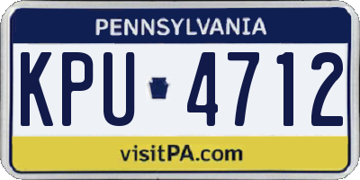 PA license plate KPU4712