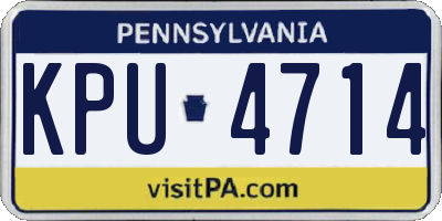 PA license plate KPU4714