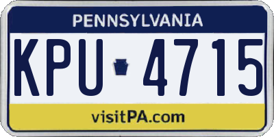 PA license plate KPU4715