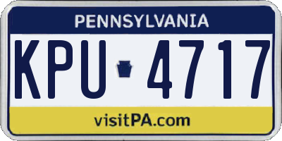 PA license plate KPU4717
