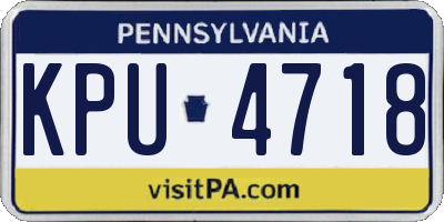 PA license plate KPU4718