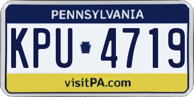 PA license plate KPU4719
