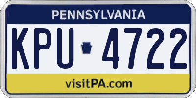 PA license plate KPU4722