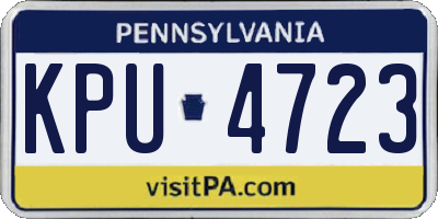PA license plate KPU4723