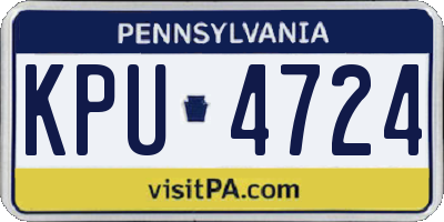 PA license plate KPU4724