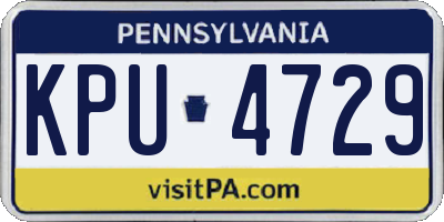 PA license plate KPU4729