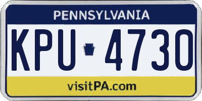 PA license plate KPU4730