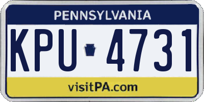 PA license plate KPU4731