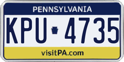 PA license plate KPU4735