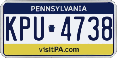 PA license plate KPU4738