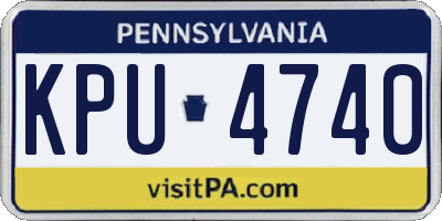PA license plate KPU4740