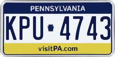 PA license plate KPU4743