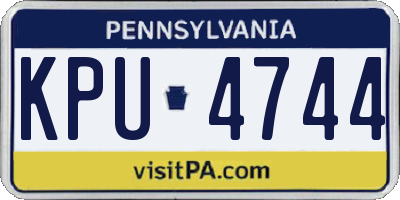 PA license plate KPU4744