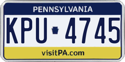 PA license plate KPU4745