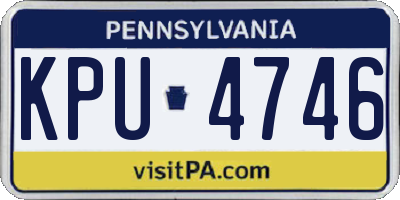 PA license plate KPU4746