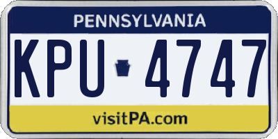 PA license plate KPU4747
