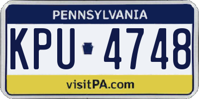PA license plate KPU4748