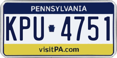 PA license plate KPU4751