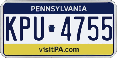 PA license plate KPU4755