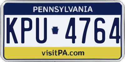 PA license plate KPU4764
