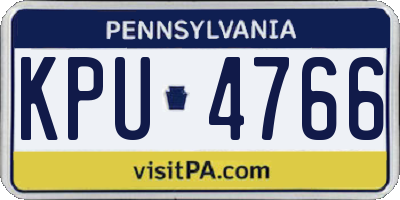 PA license plate KPU4766
