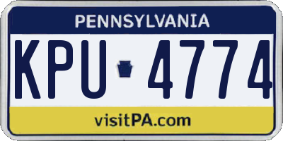 PA license plate KPU4774